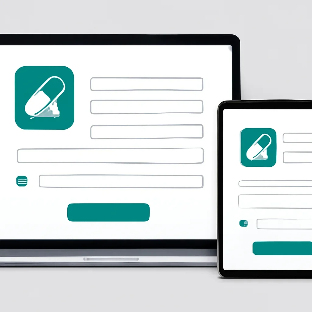 Tablet screen showing an online pharmacogenetic testing order form