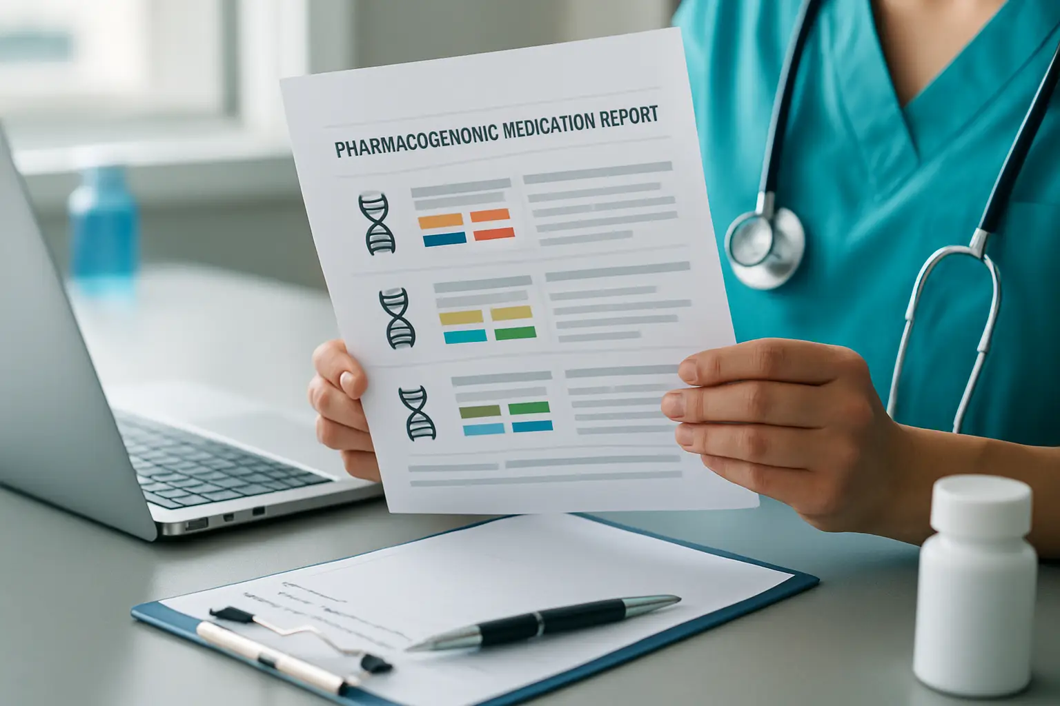Example antidepressant pharmacogenomic report reviewed in Canada