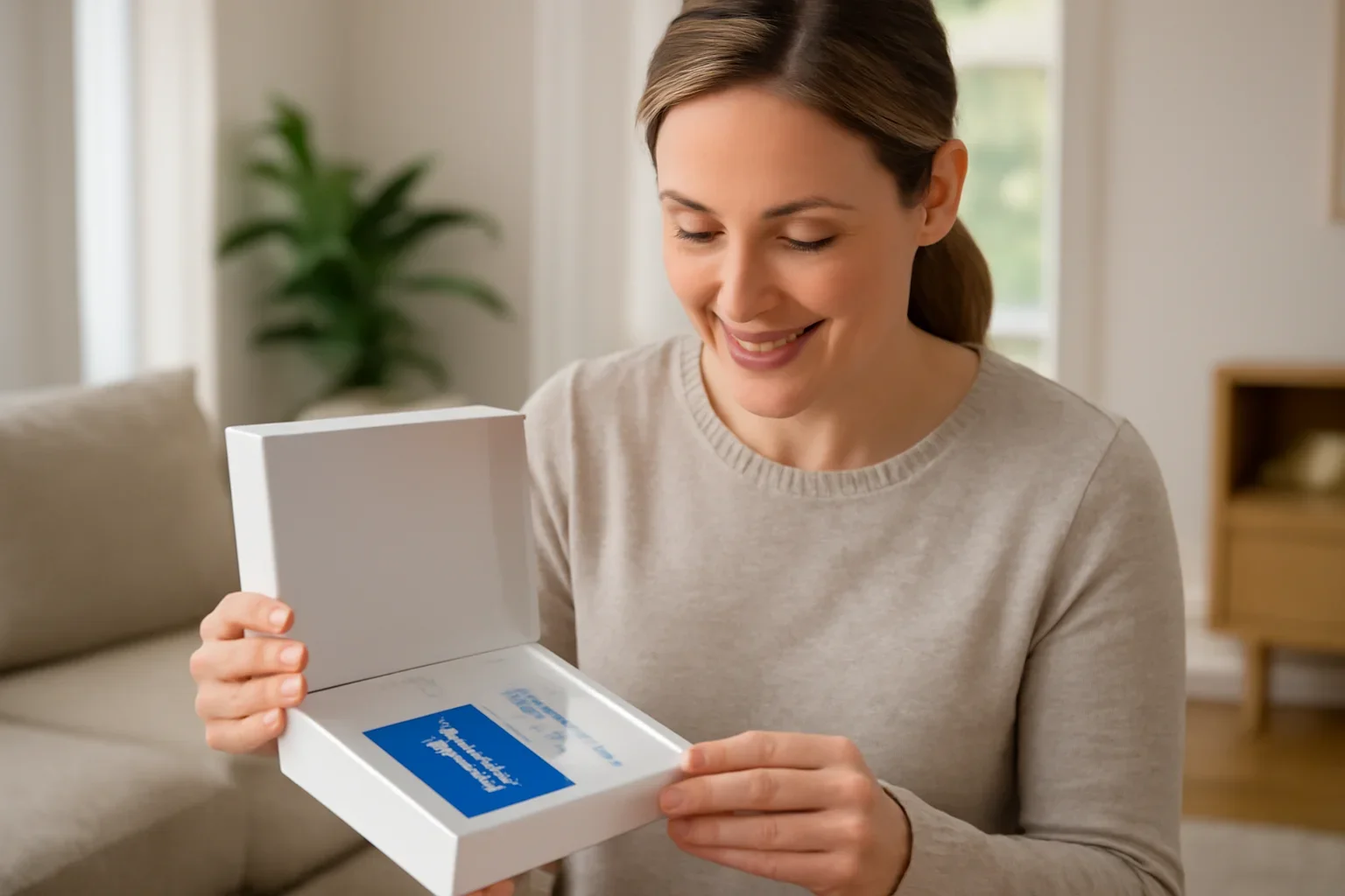 Person opening an at-home microbiome testing kit in Canada