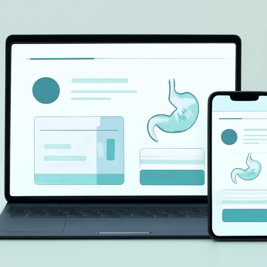 Online microbiome testing order page shown on laptop and phone screens