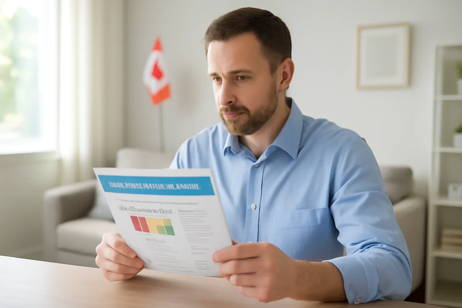 Person reviewing a pharmacogenetic testing report at home in Canada
