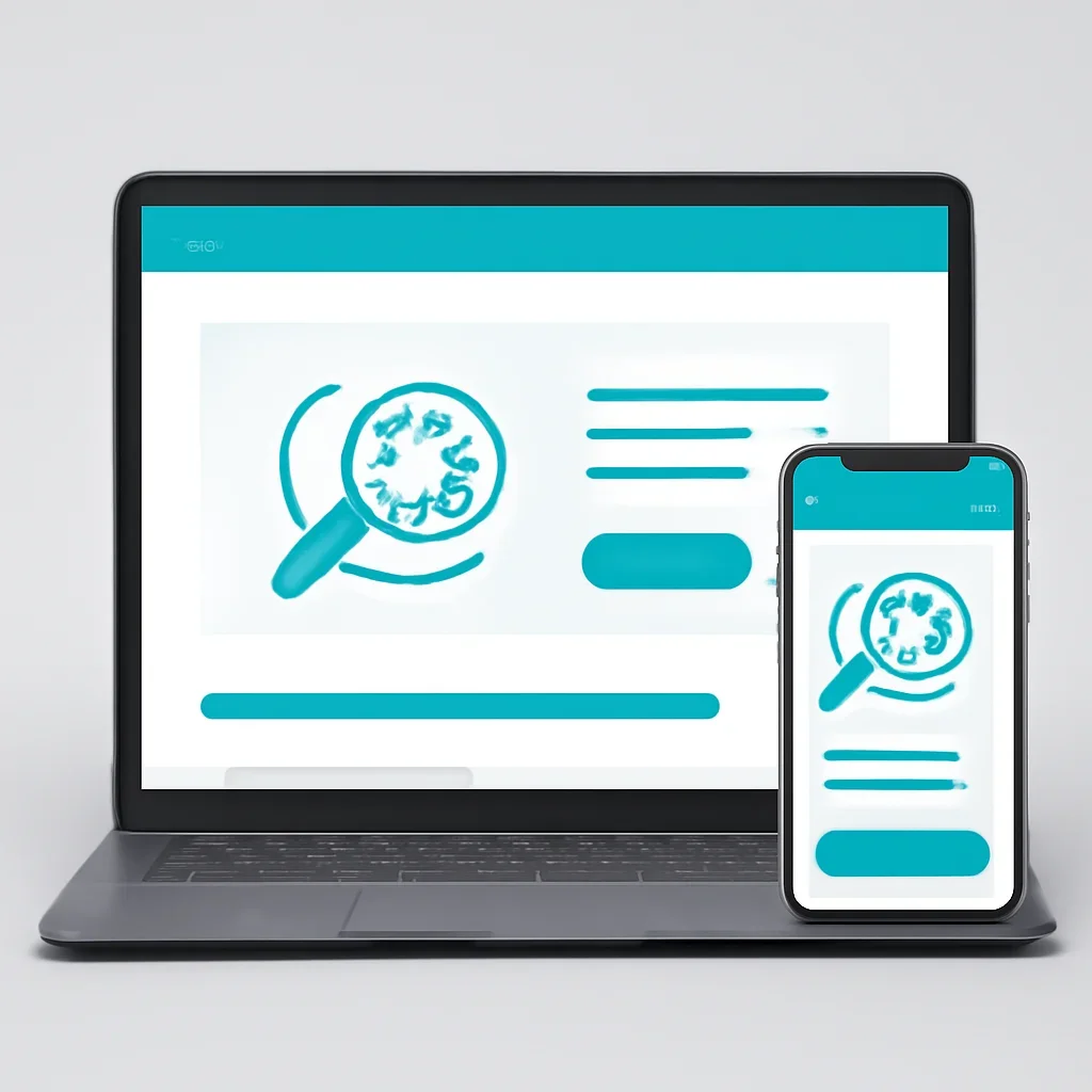 Online microbiome testing order page shown on laptop and phone screens