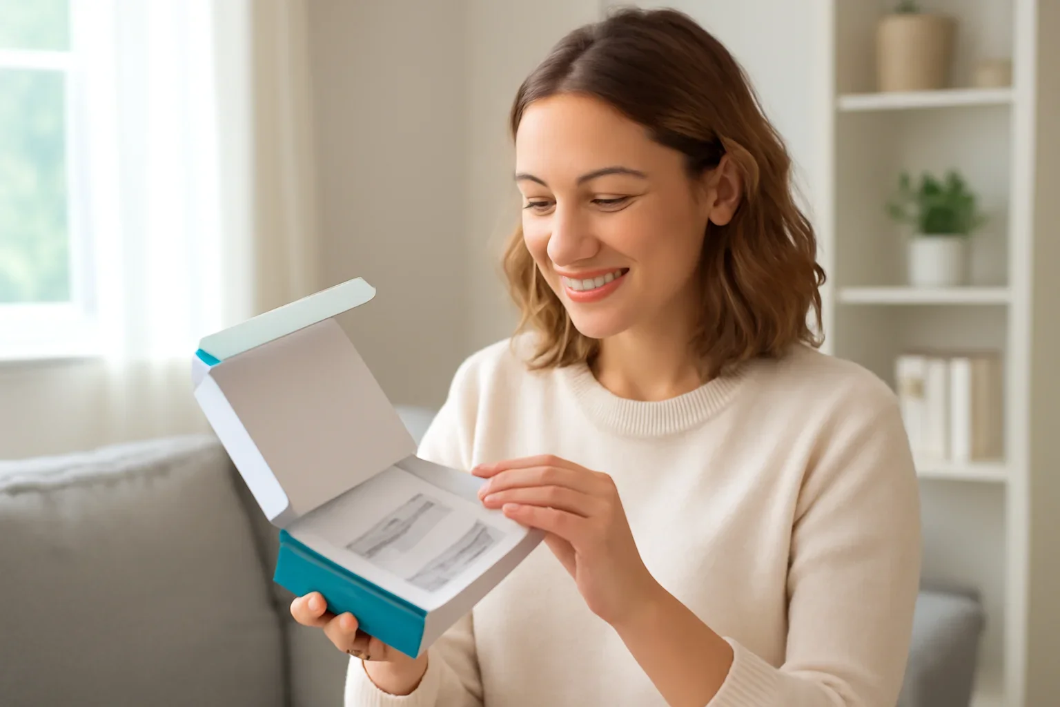 Person opening an at-home microbiome testing kit in Canada