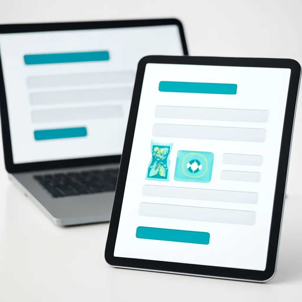 Tablet screen showing an online pharmacogenetic testing order form