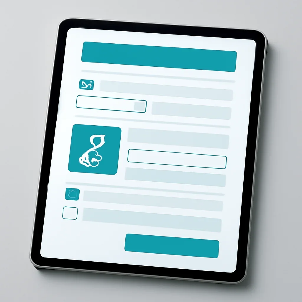 Tablet screen showing an online pharmacogenetic testing order form