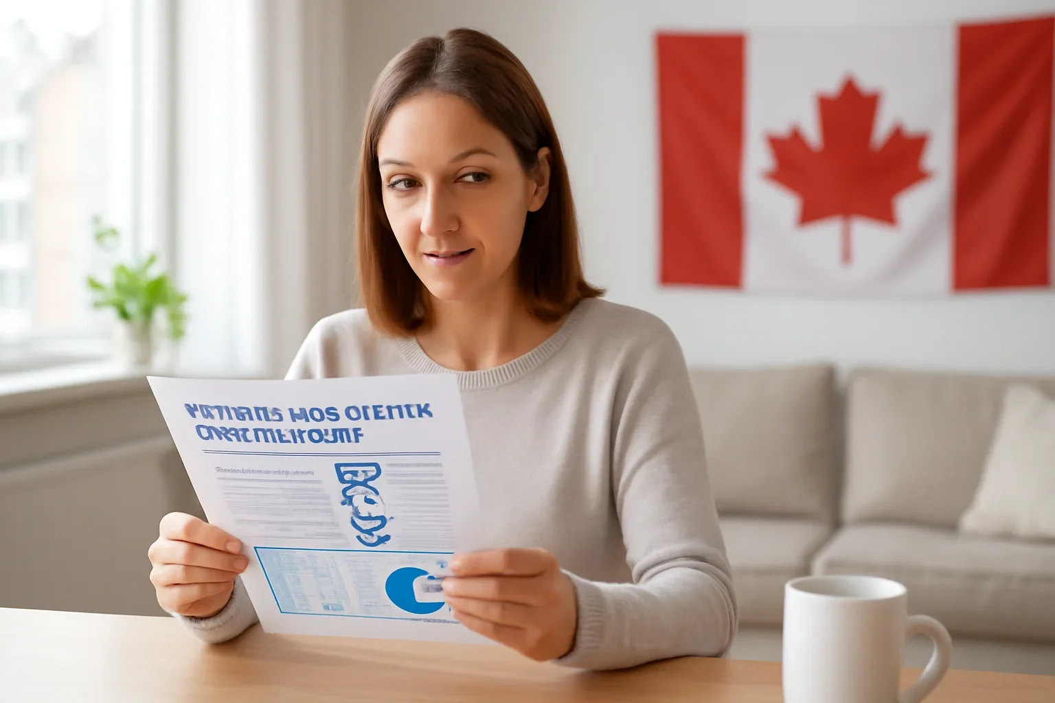 Person reviewing a pharmacogenetic testing report at home in Canada