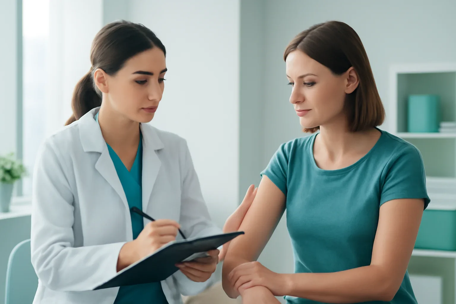 Healthcare website hero visual for Testing consent
