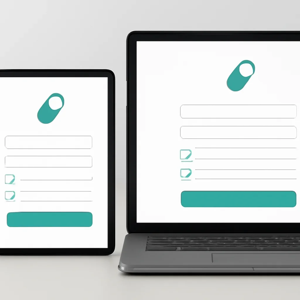 Tablet screen showing an online pharmacogenetic testing order form
