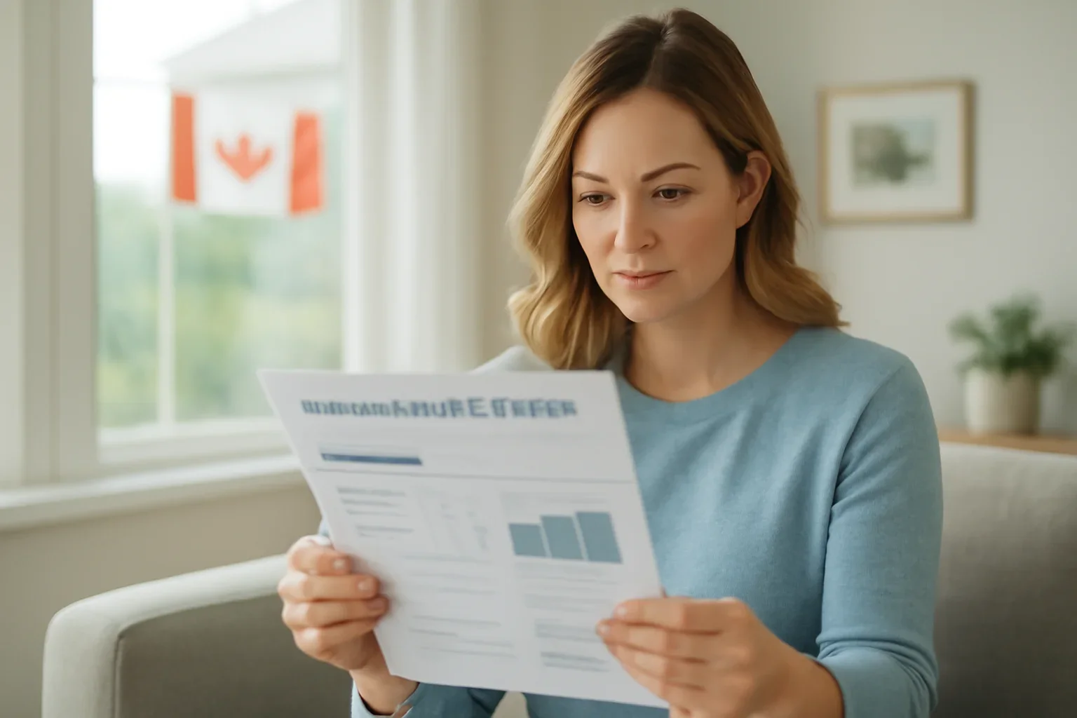 Person reviewing a pharmacogenetic testing report at home in Canada