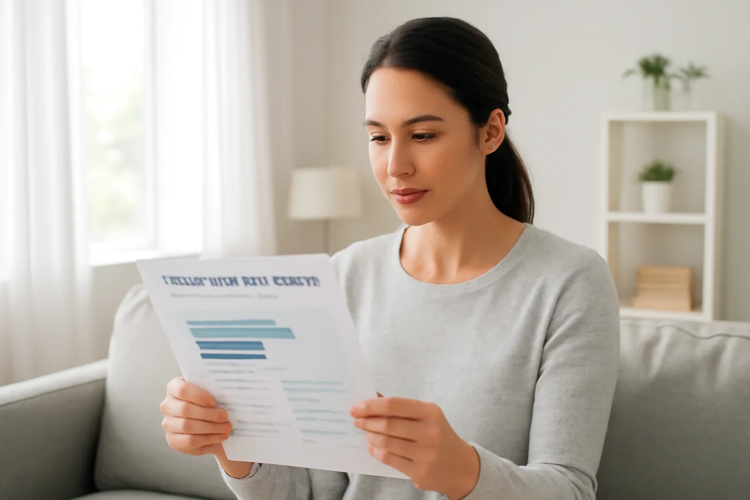 Person reviewing a pharmacogenetic testing report at home in Canada