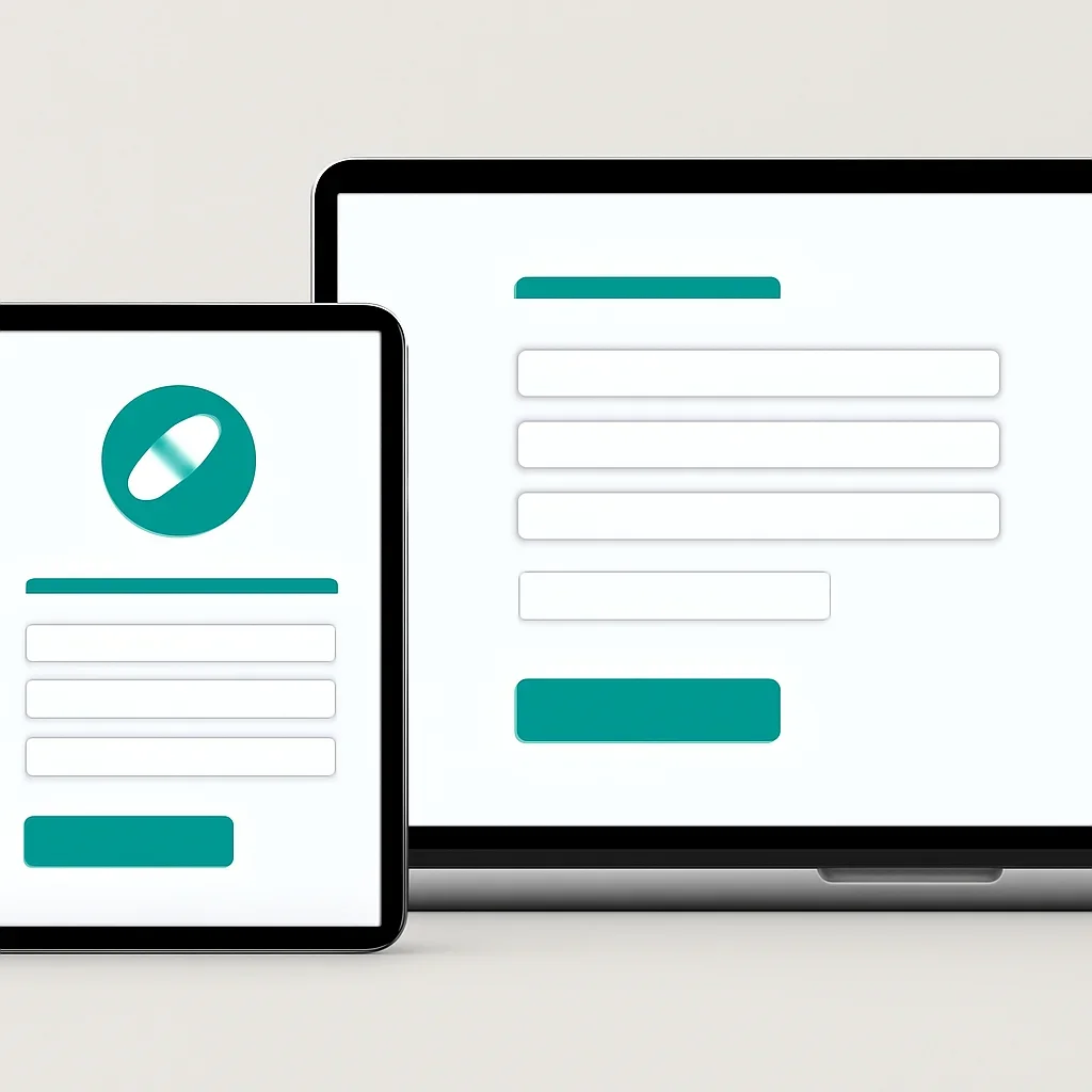 Tablet screen showing an online pharmacogenetic testing order form