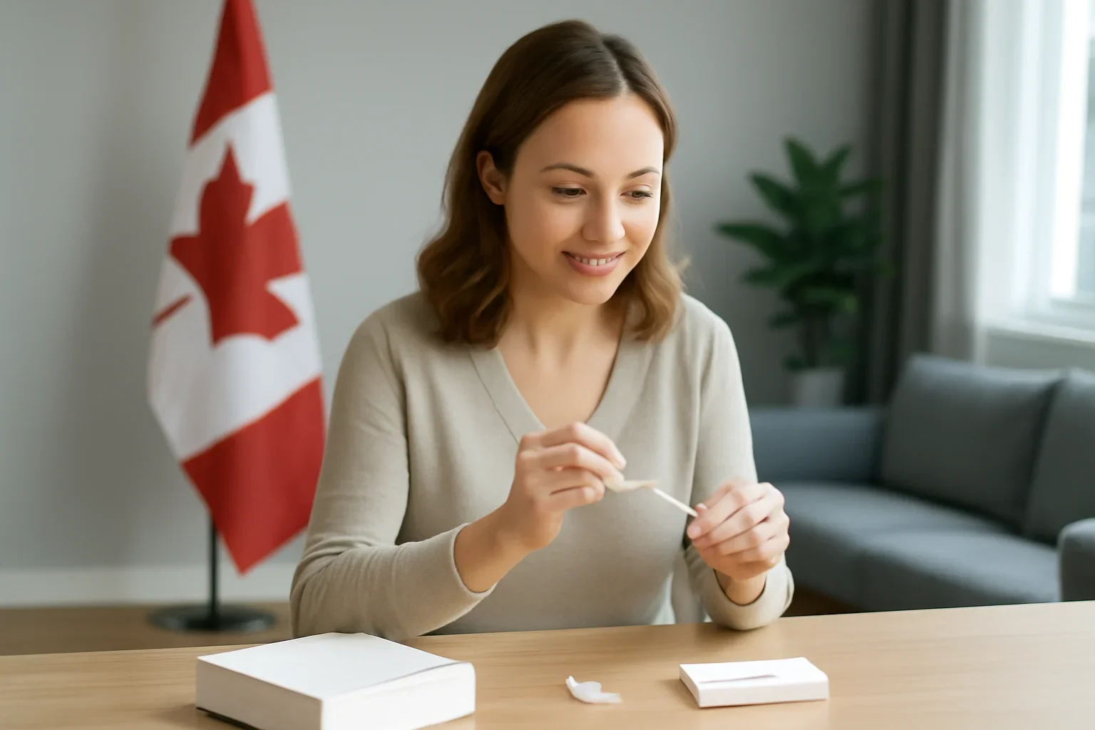 At-home microbiome testing visual for residents in Canada / French