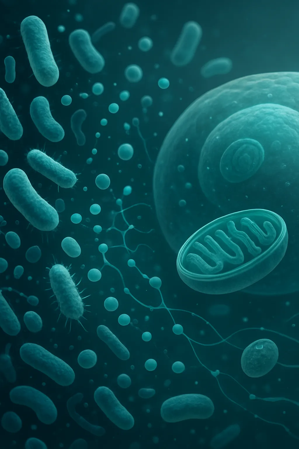 Gut microbiome interacting with cellular energy and metabolic pathways