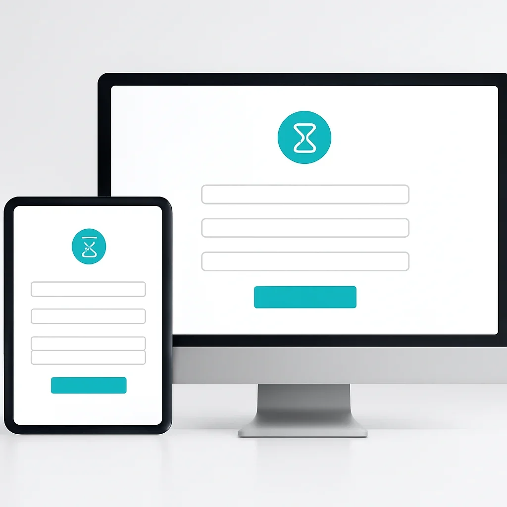 Online testing order and digital report process shown on a tablet