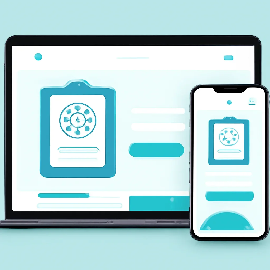 Online microbiome testing order page shown on laptop and phone screens
