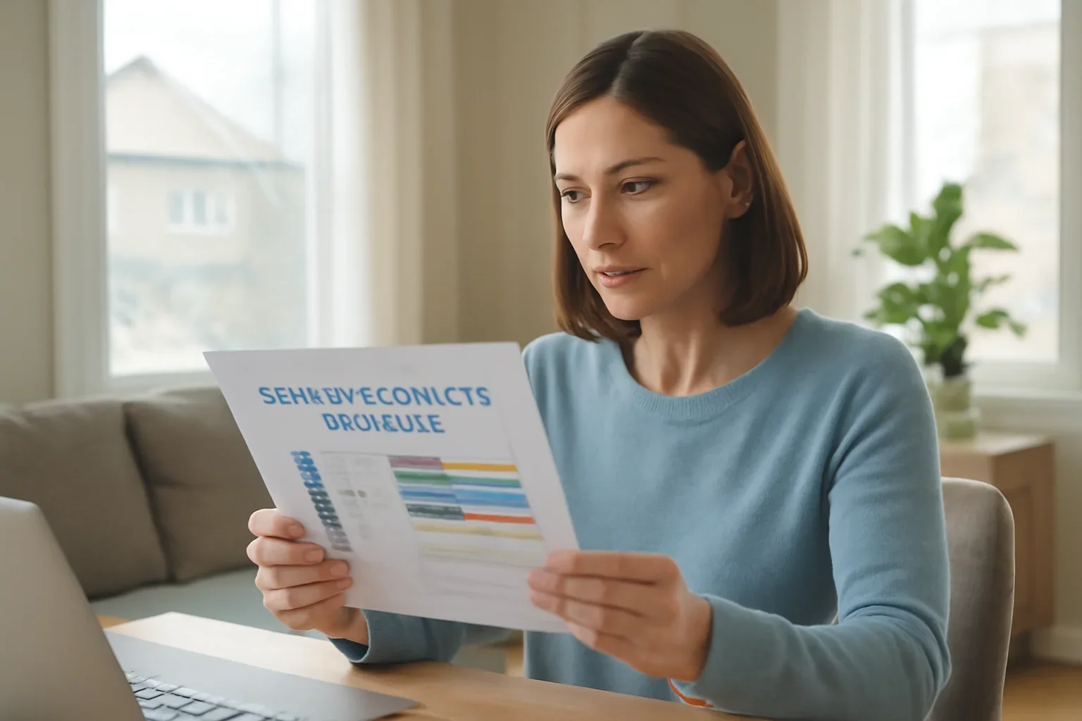 Person reviewing a pharmacogenetic testing report at home in Canada
