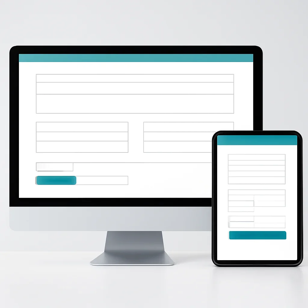 Tablet screen showing an online pharmacogenetic testing order form