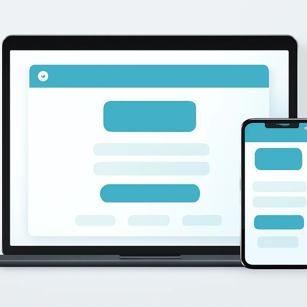 Online microbiome testing order page shown on laptop and phone screens