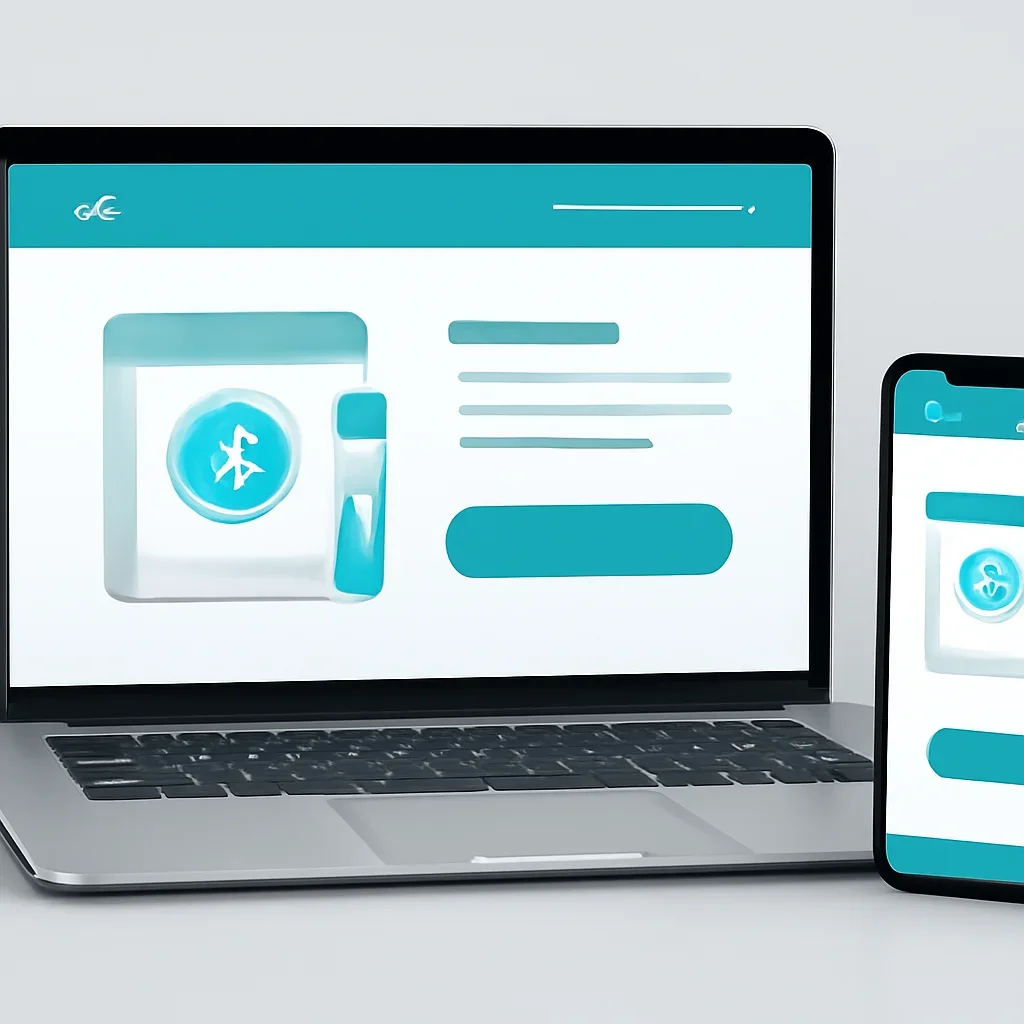 Online microbiome testing order page shown on laptop and phone screens