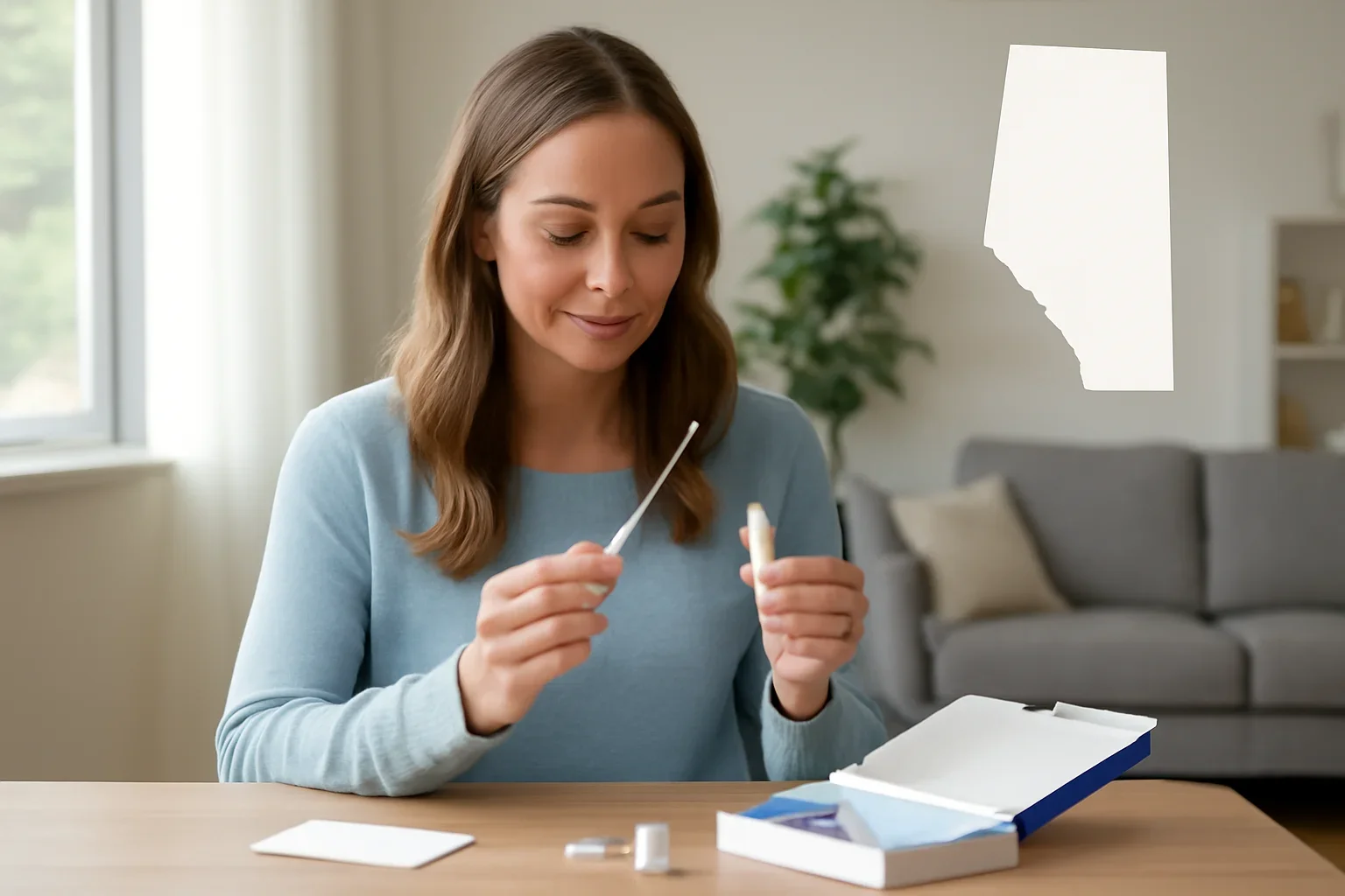 At-home microbiome testing visual for residents in Alberta