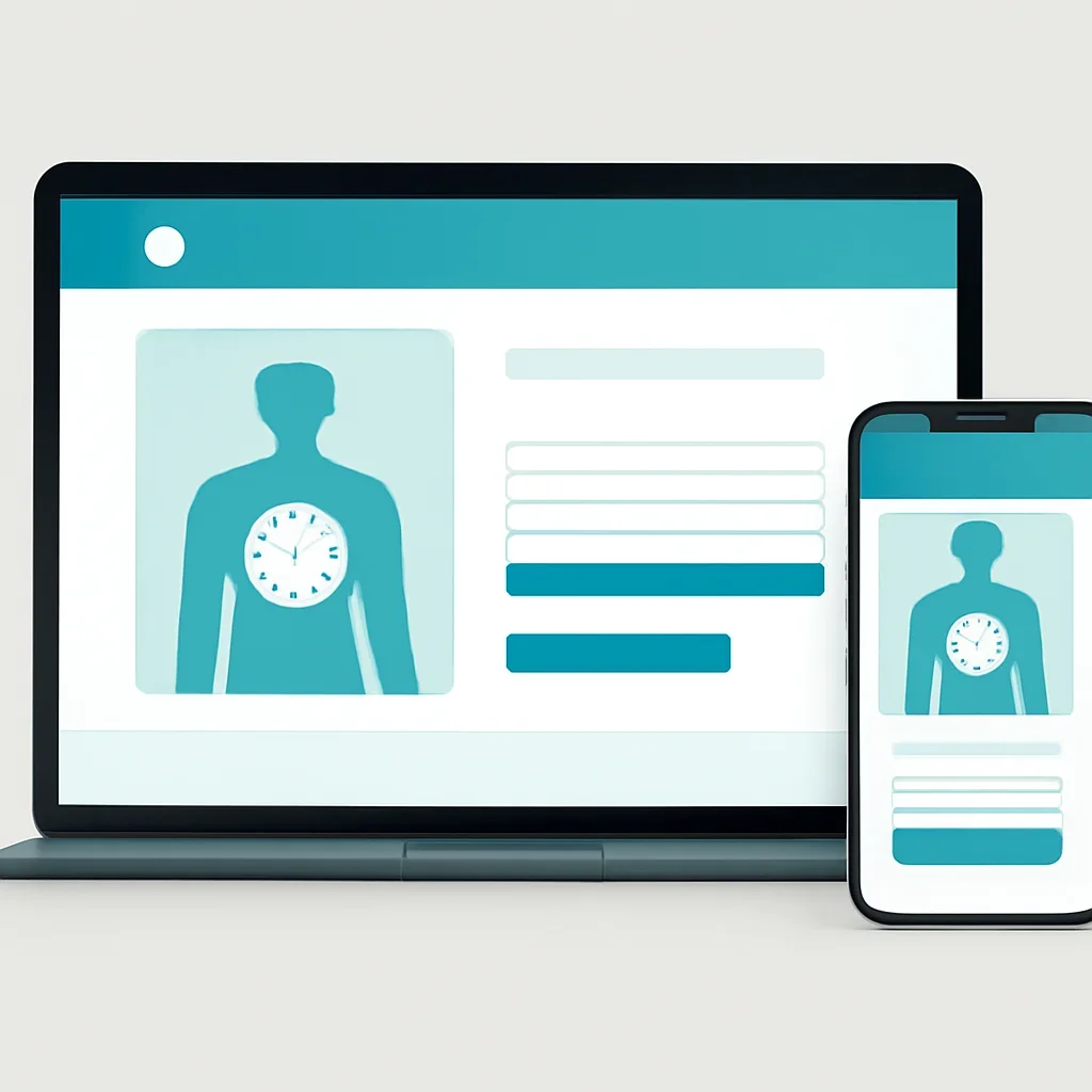 Online microbiome testing order page shown on laptop and phone screens