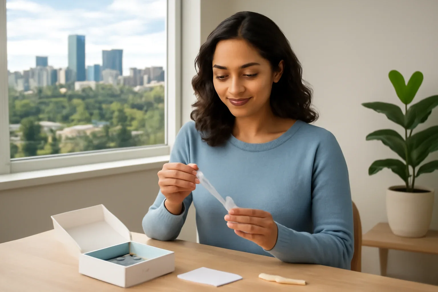 At-home microbiome testing visual for residents in Edmonton