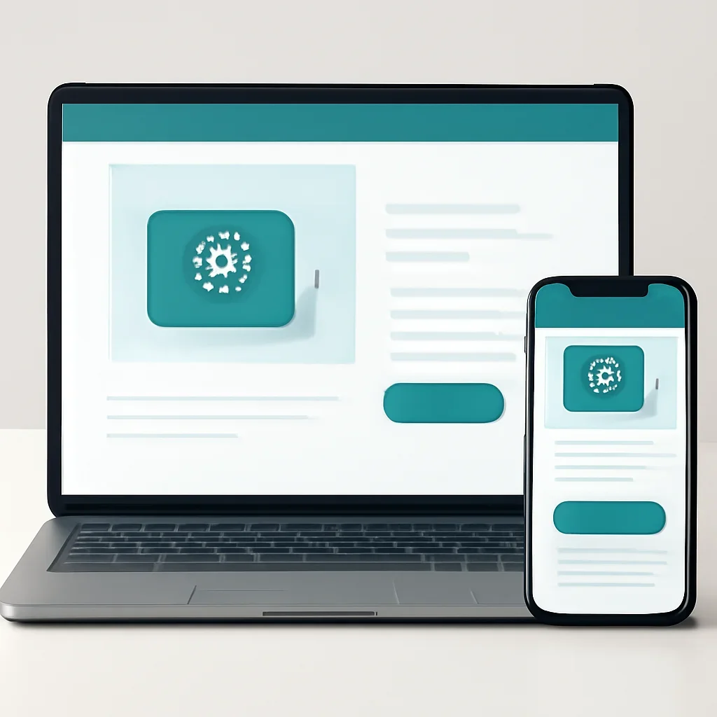Online microbiome testing order page shown on laptop and phone screens