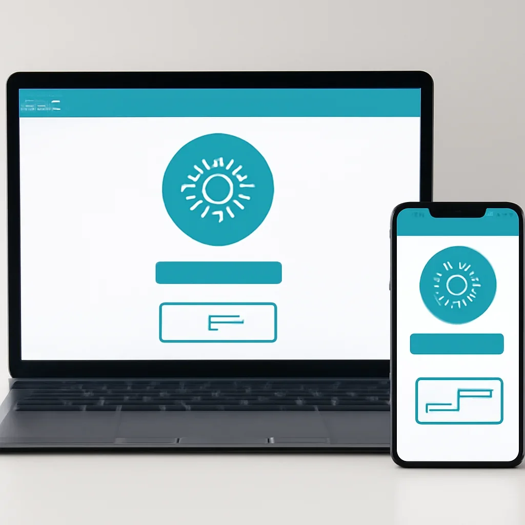 Online microbiome testing order page shown on laptop and phone screens