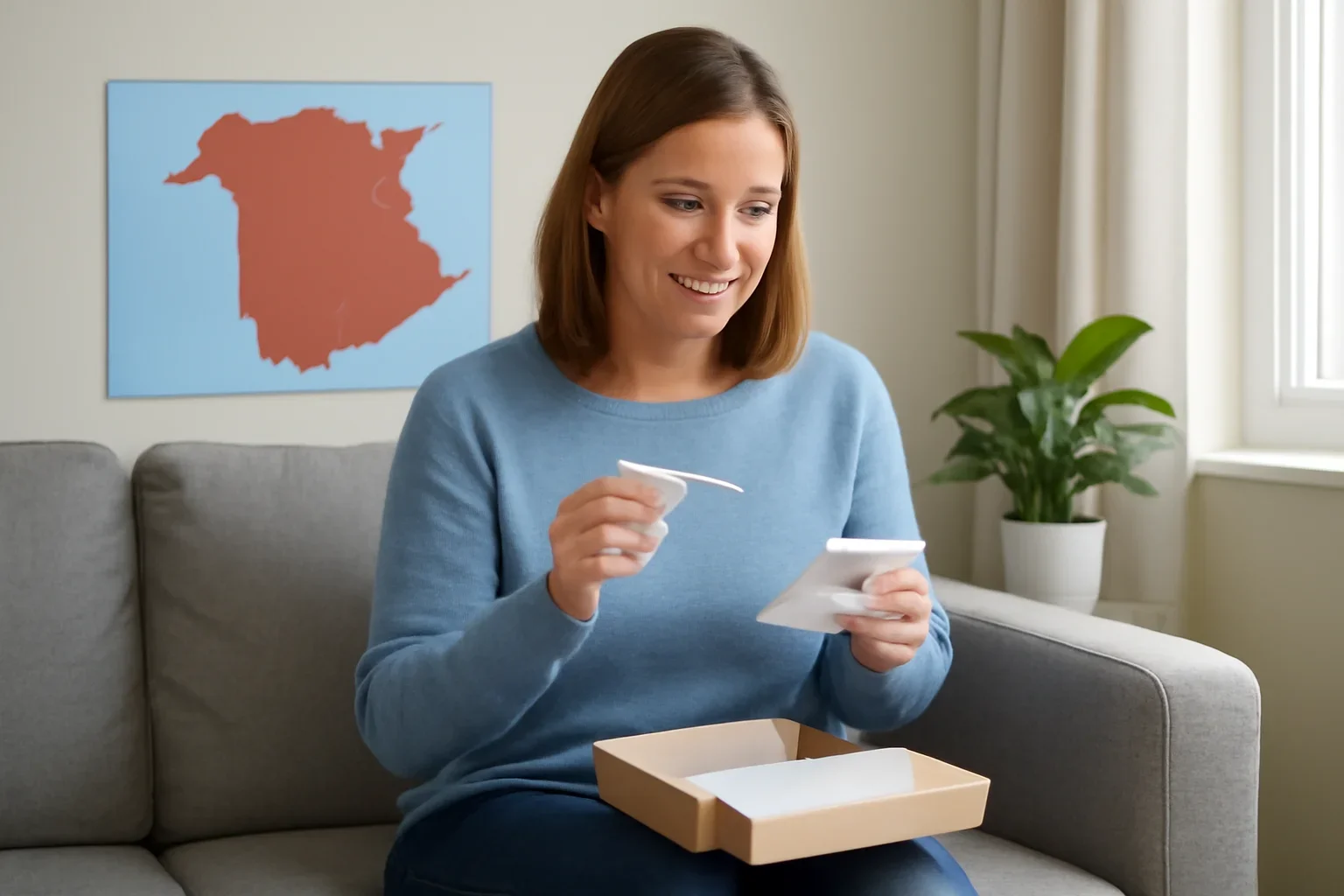 At-home microbiome testing visual for residents in New Brunswick