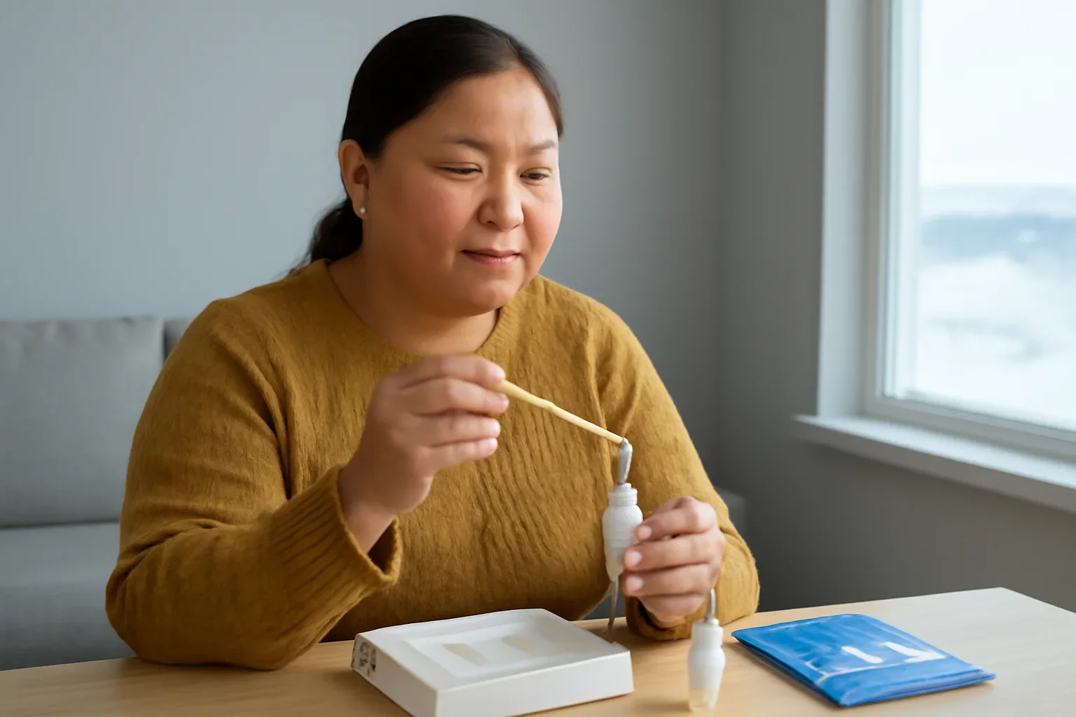 At-home microbiome testing visual for residents in Nunavut