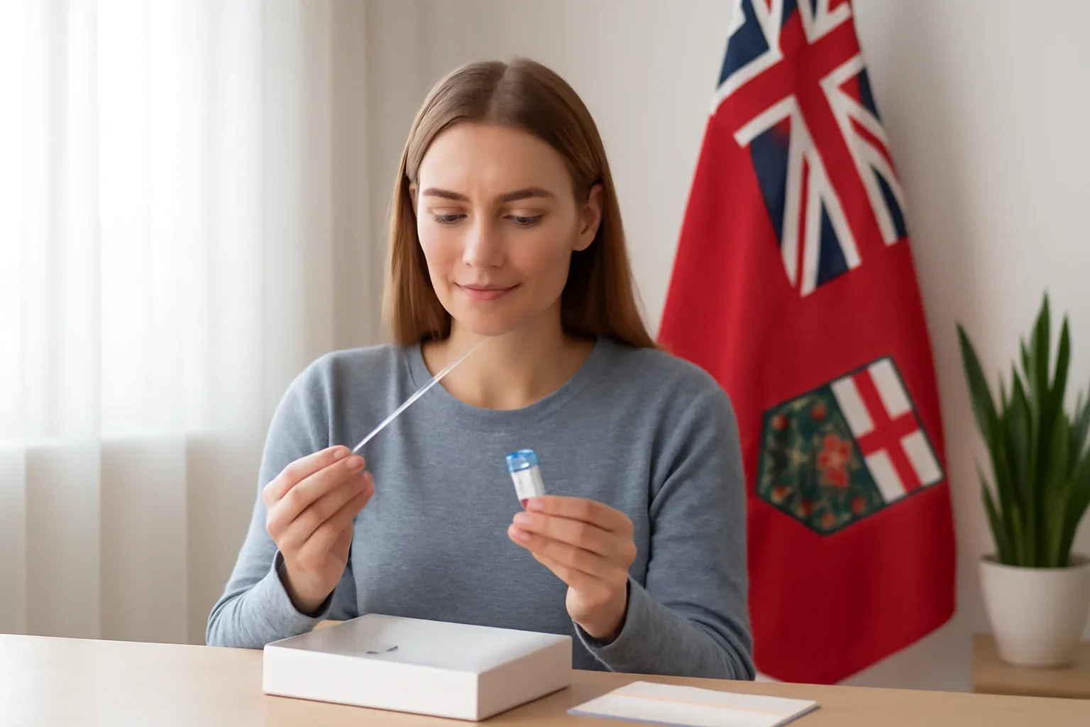 At-home microbiome testing visual for residents in Saskatchewan