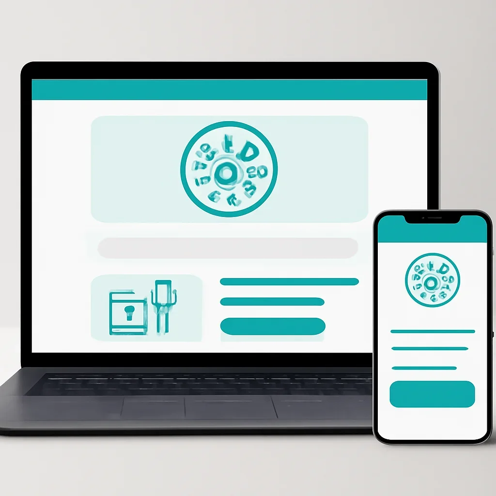 Online microbiome testing order page shown on laptop and phone screens