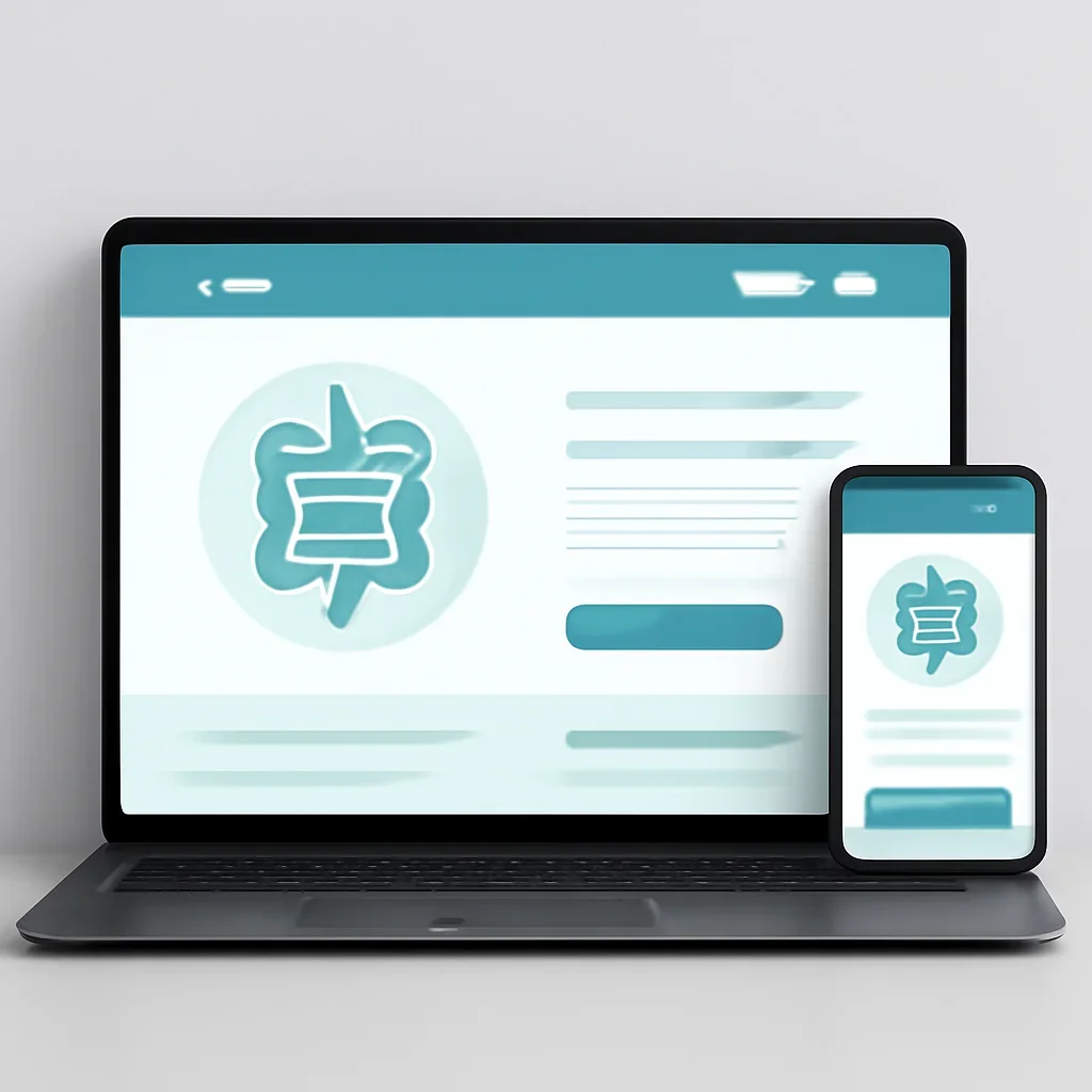 Online microbiome testing order page shown on laptop and phone screens