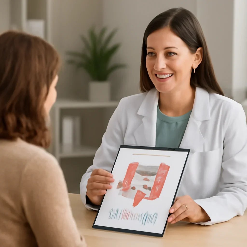 Nutrition professional reviewing a gut health report with a client