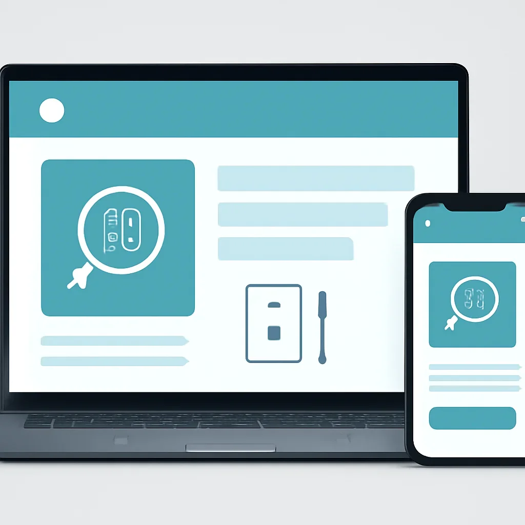 Online microbiome testing order page shown on laptop and phone screens