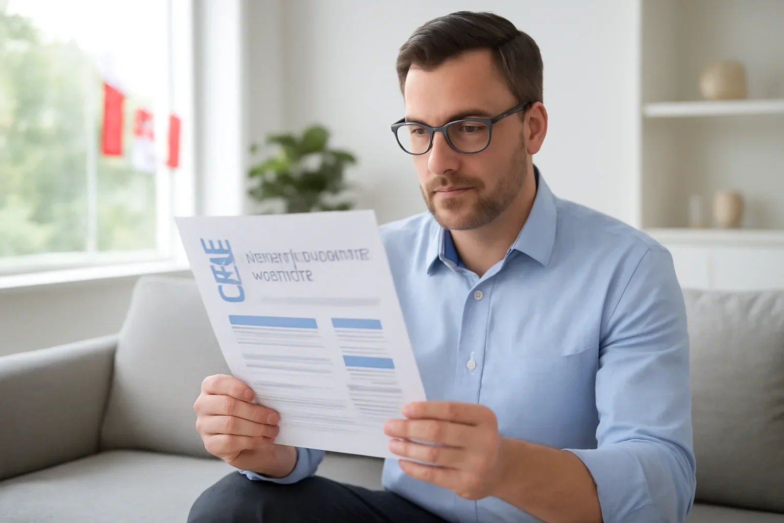 Person reviewing a pharmacogenetic testing report at home in Canada