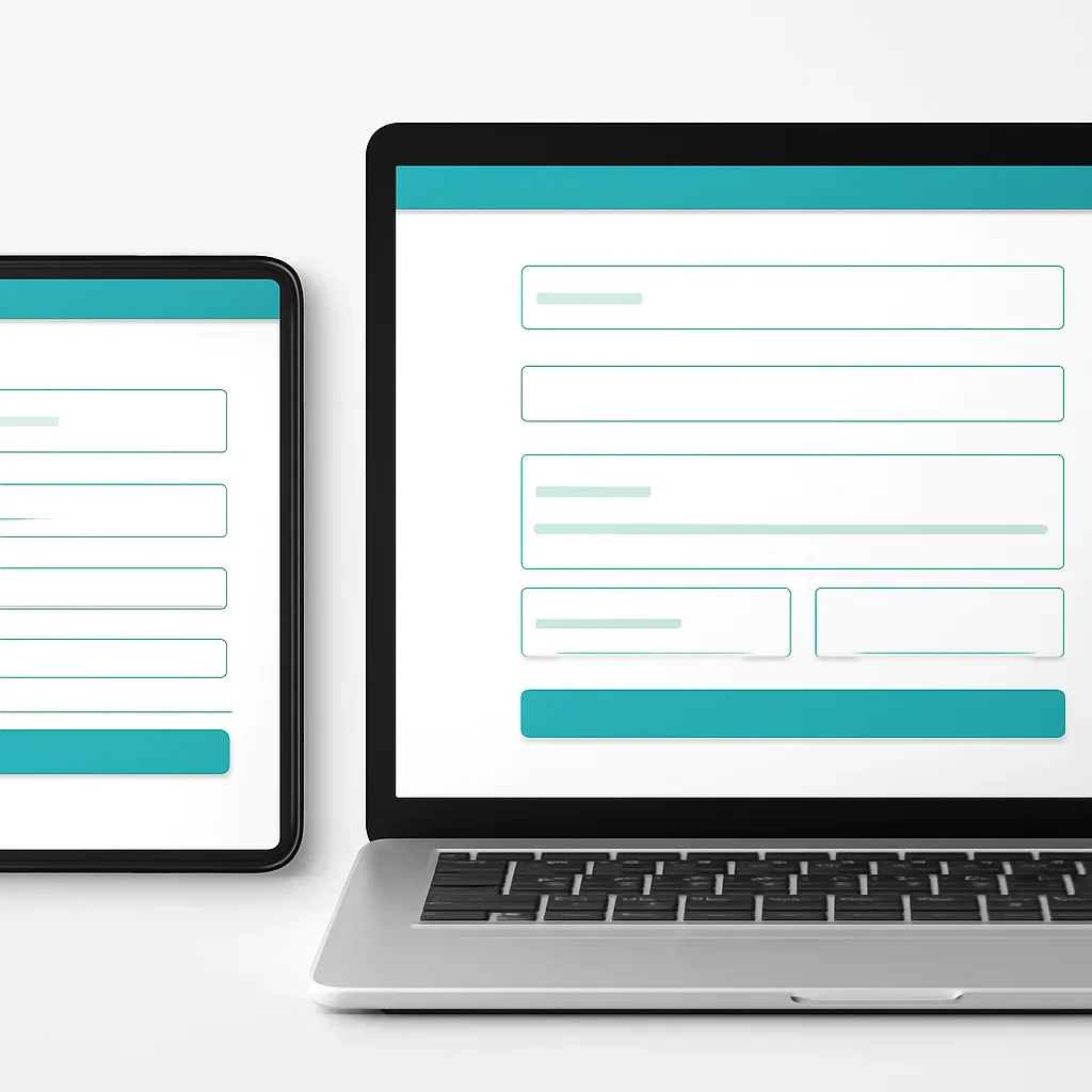 Tablet screen showing an online pharmacogenetic testing order form