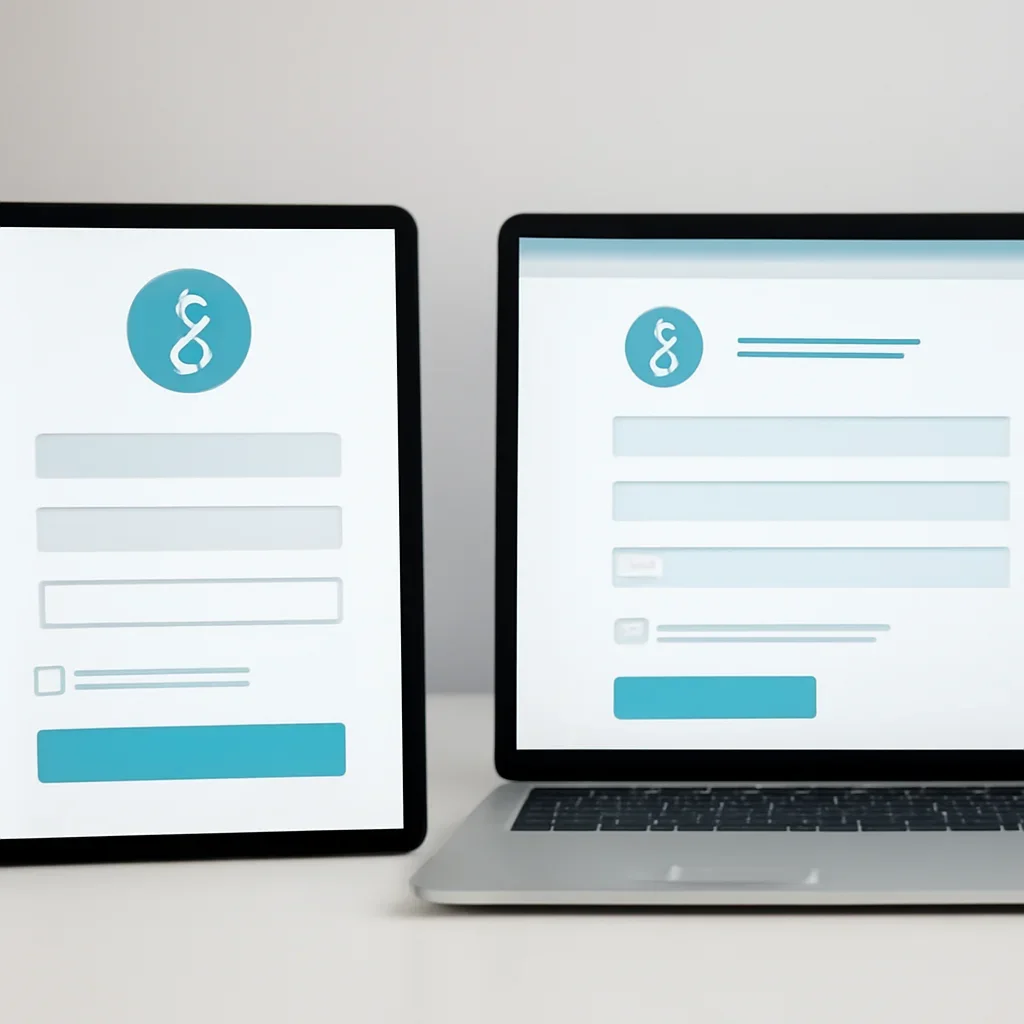 Tablet screen showing an online pharmacogenetic testing order form
