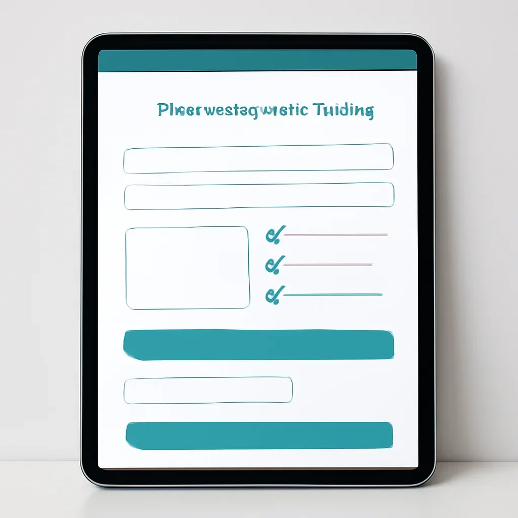 Tablet screen showing an online pharmacogenetic testing order form