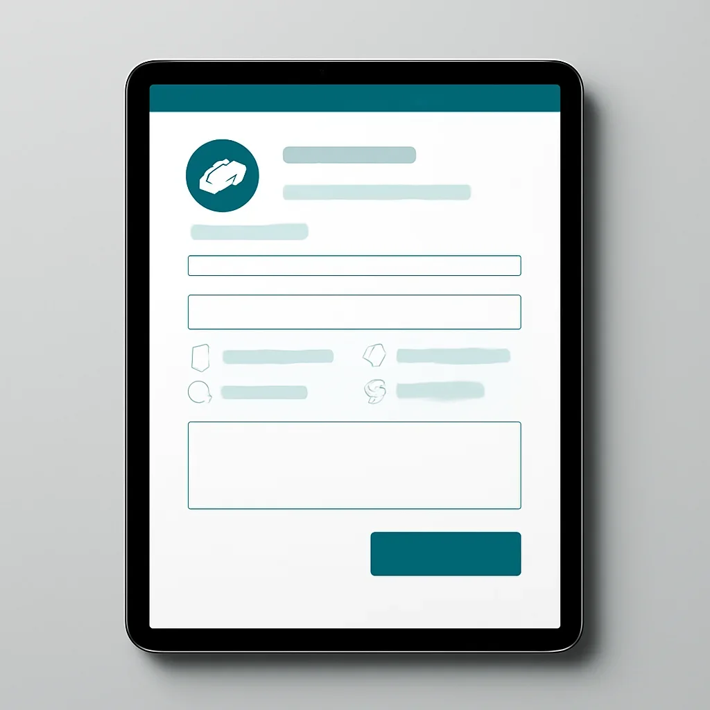 Tablet screen showing an online pharmacogenetic testing order form