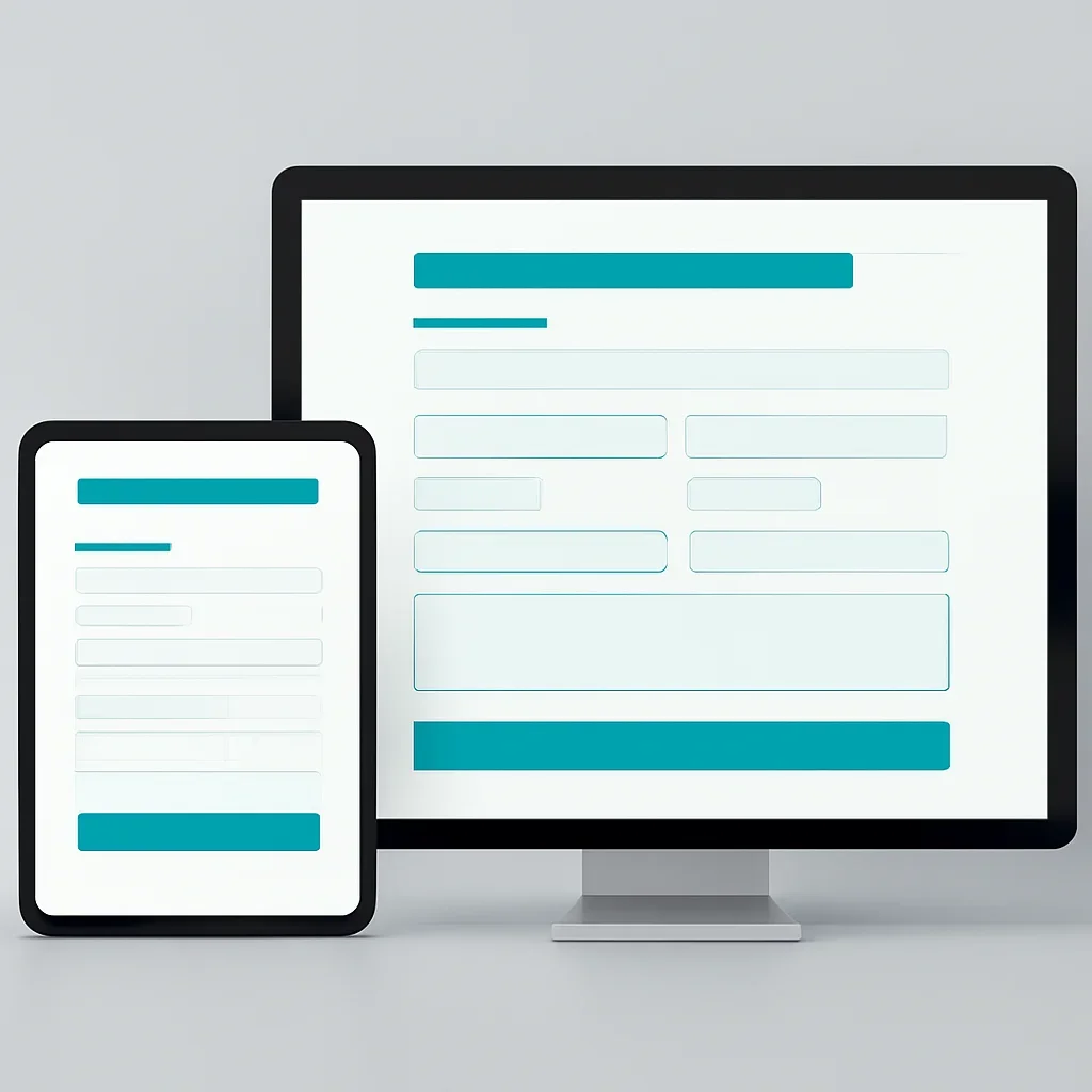 Tablet screen showing an online pharmacogenetic testing order form