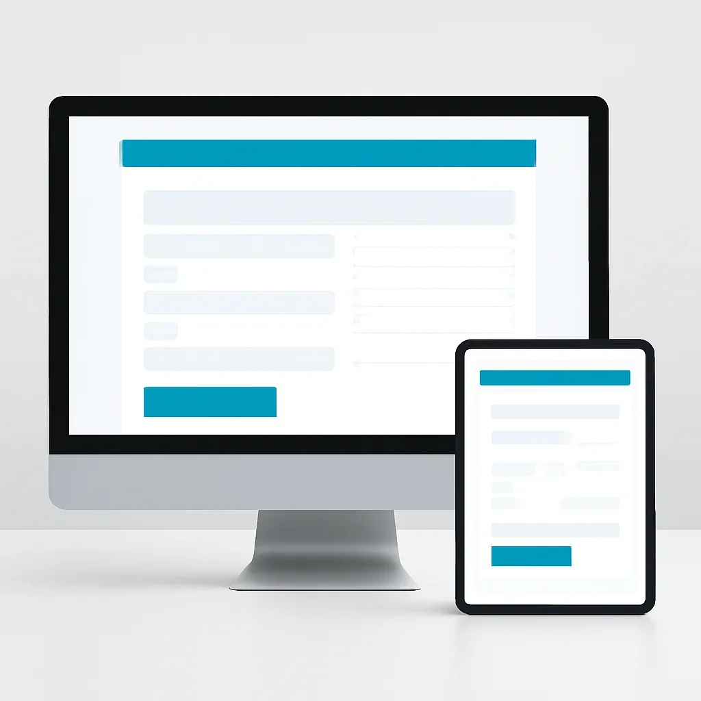 Tablet screen showing an online pharmacogenetic testing order form