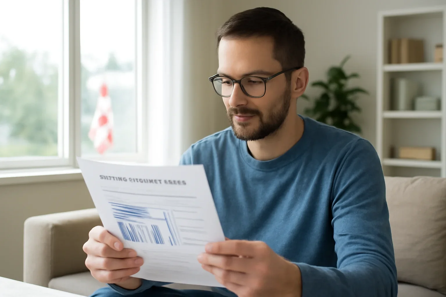 Person reviewing a pharmacogenetic testing report at home in Canada