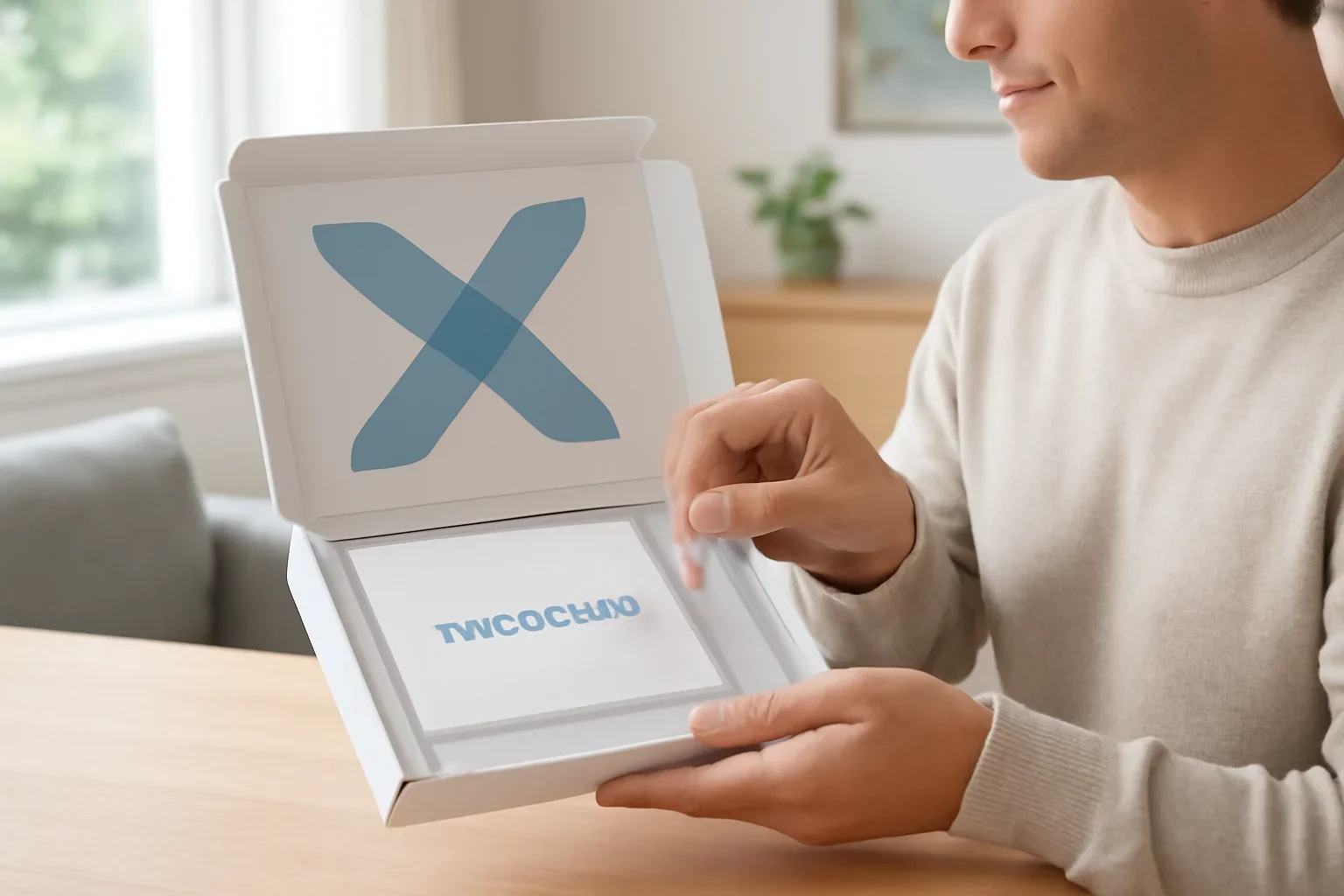 Person opening an at-home microbiome testing kit in Canada