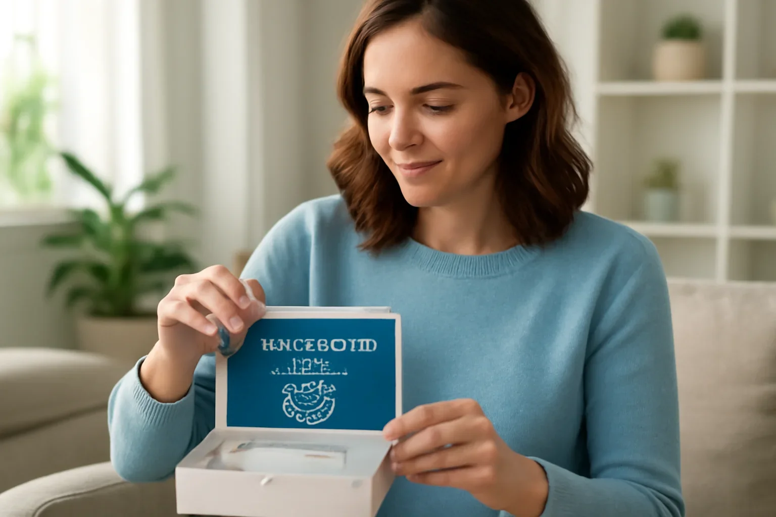 Person opening an at-home microbiome testing kit in Canada