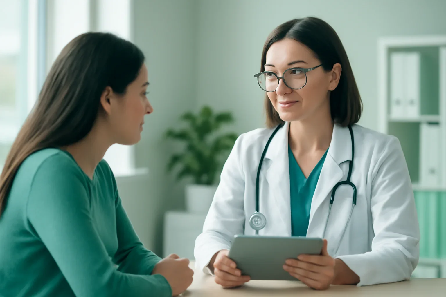 Person reviewing genetic testing terms and report information