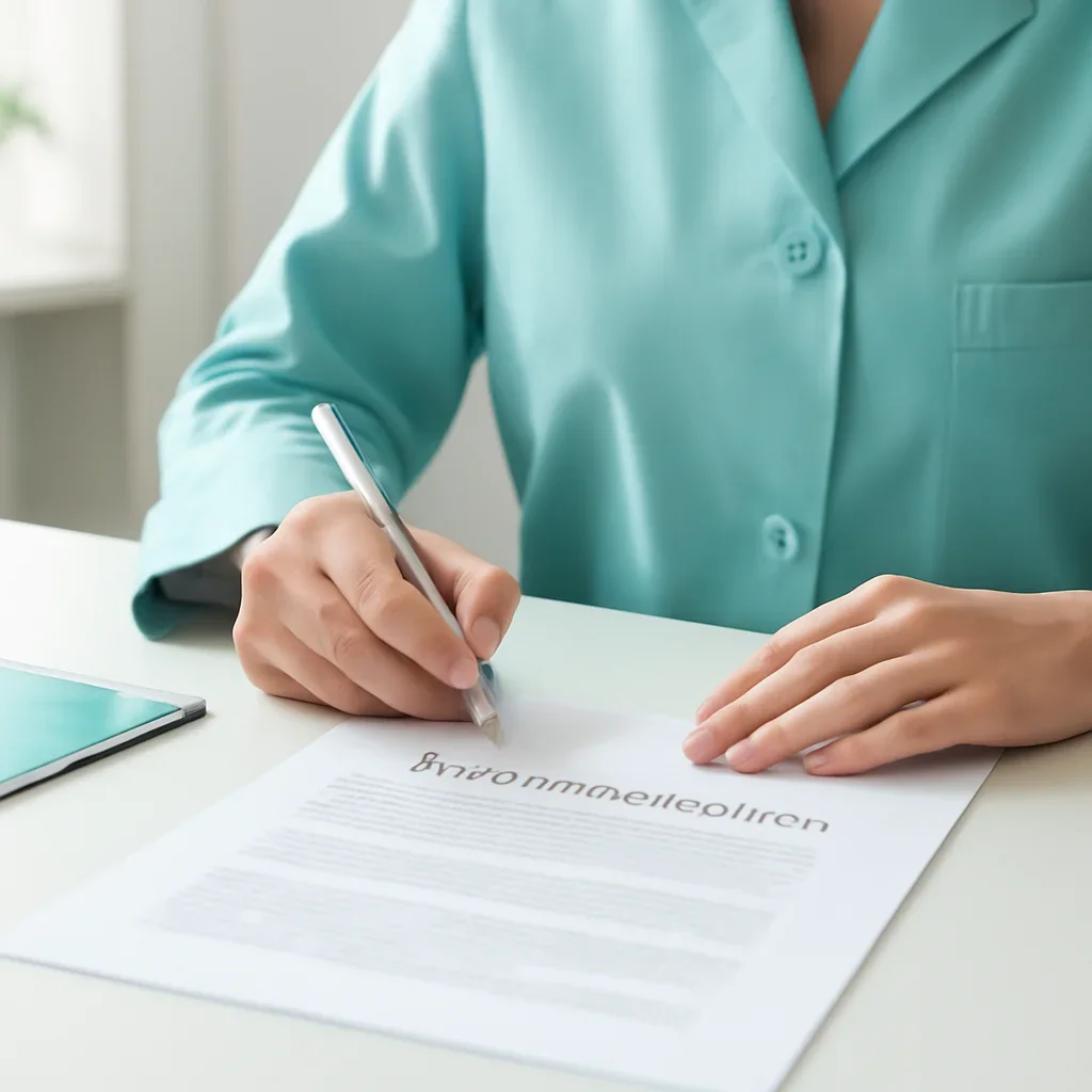 At-home genetic testing kit with terms, consent, and collection instructions